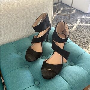 Christian Siriano Black Strappy Heels